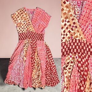 Sandy Starkman Eclectic Patchwork style dress Size Medium